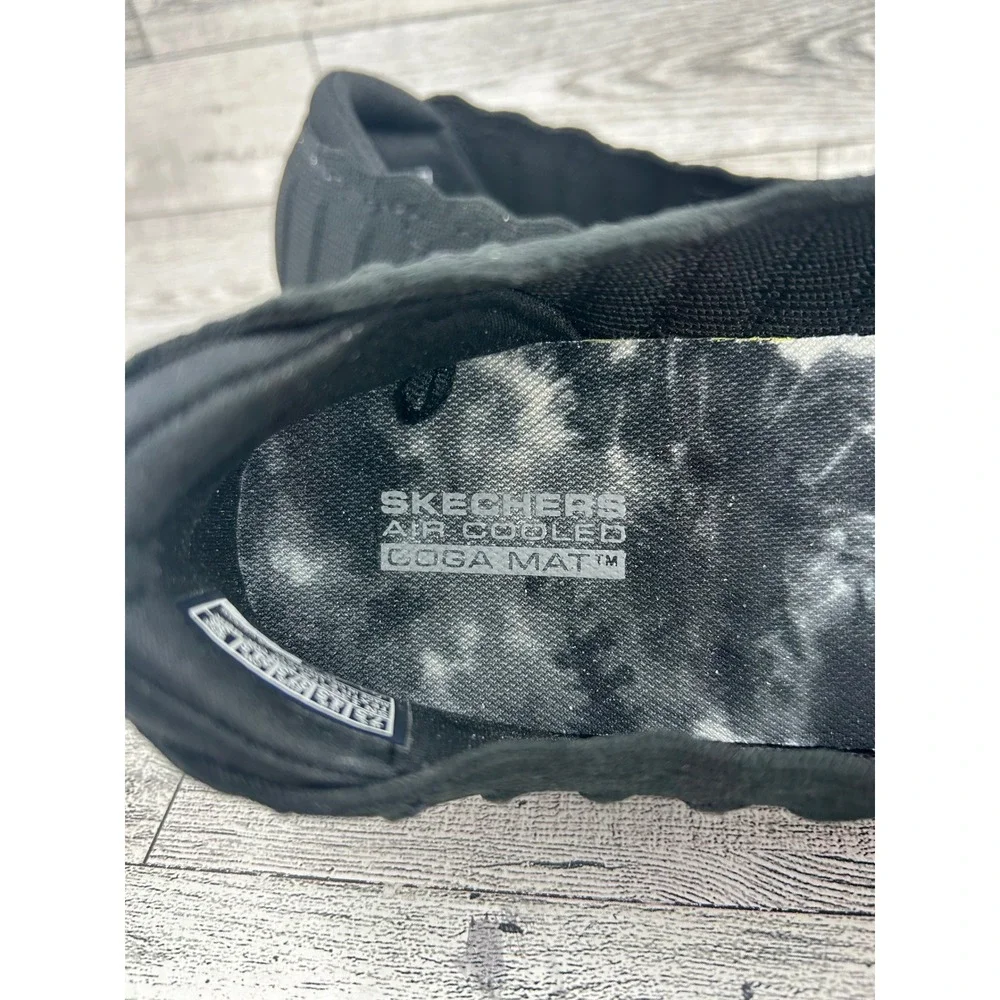 Skechers On-The-Go Ballet Flats Black Air Cooled Goga Mat Comfort‎ Shoes Sz 7.5
